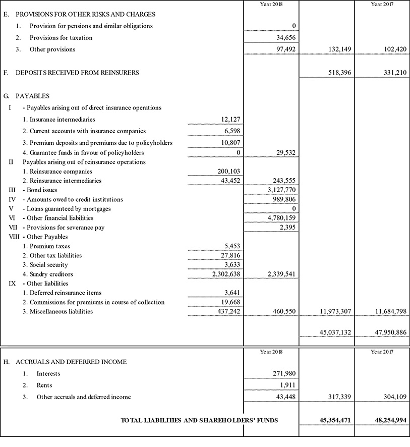 Parent Company&#039;s balance sheet and income statement